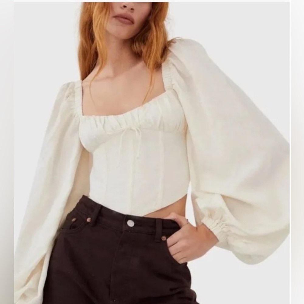 For Love and Lemons - Cream Corset Style Top